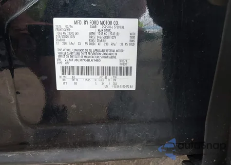 2016 Lincoln Mkx Reserve from USA, damaged, VIN 2LMTJ8LR7GBL61480